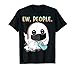 Unicorn Ew People Funny Kawaii Cat Wearing Face Mask Girls T-Shirt