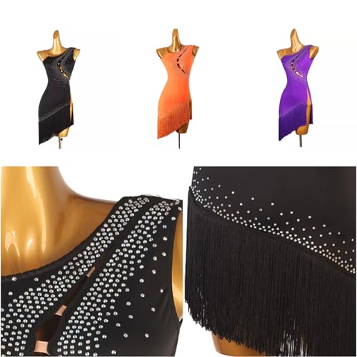 Women's Latin Performance Dance Dresses Cha Cha Ballroom Dancing Clothing Hollow Salsa Tango Practice Skirt4