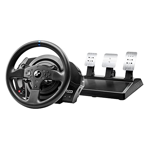 Thrustmaster T300 RS GT Edition – Volante de Carreras para PS5, PS4 y PC (Force Feedback de 1080°, Motor sin Escobillas, Sistema de Correa Doble, Incluye 3 Pedales T3P GT) Negro