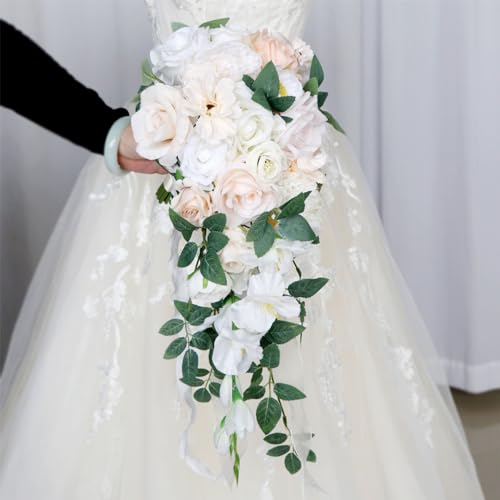 Bouquet de fleurs artificielles de mariage haut de gamme pour demoiselles d'honneur - 3