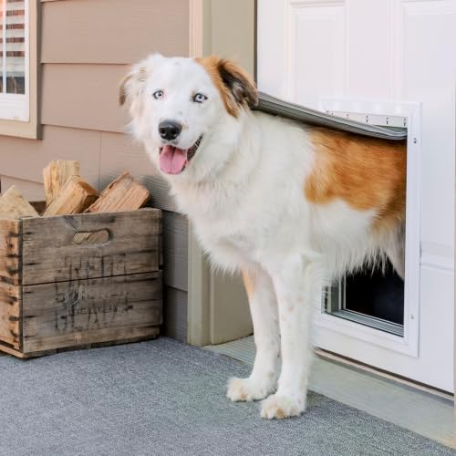 Puerta para mascotas PetSafe de aluminio extra grande con tres solapas 6