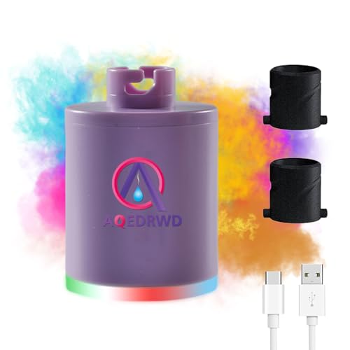 AQEDRWD Hookah Pump Hookah Starter With rechargeable battery Universal electric hookah pump kit with Led lights Mini portable charcoal starter coal burner Assistant Purple