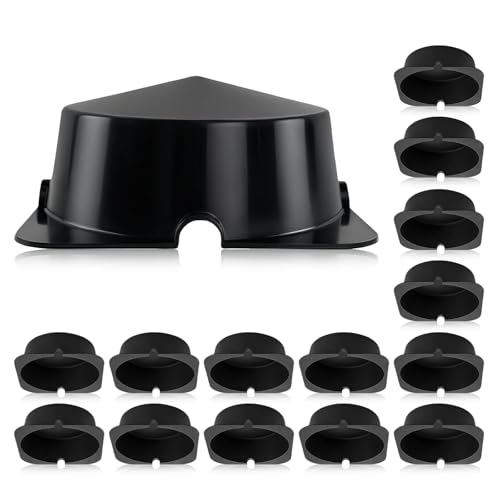 15 Pcs Recessed Light Cover, 9.2 x 9.2 x 3.9 Inch Light Covers for 9 Inch Ceiling Fixtures, PA66 Fire-Resistant & Energy-Saving Protect Hood for Attic, Kitchen, and Home (Black)