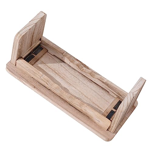 POPETPOP Wooden Meditation Stool Portable Kneel Sit Bench for Prayer and Tea Lightweight Natural Rounded Edges for Zen Practices and Worship