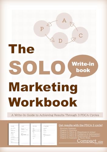 The Solo Marketing Workbook – A Write-In Guide to Achieving Results Through 3 PDCA Cycles Compact size