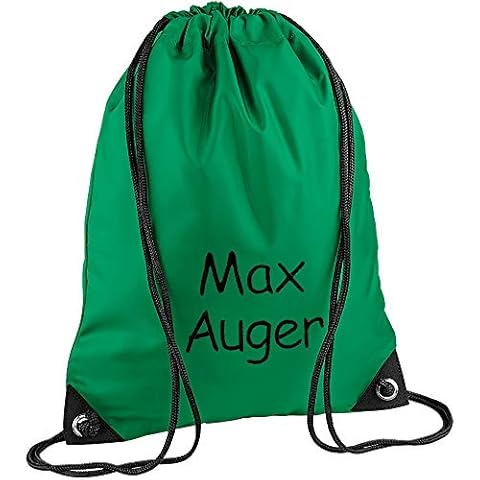 Personalised Bright Green Drawstring Gym Bag Cover