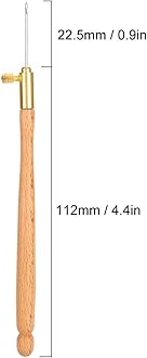 Embroidery Kit, DIY Craft Embroidery Beading Crochet Non‑Slip Ergonomic for Hand‑Made Crafts for Embroidery Beading(Wooden French Needle, Blue)