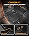 Floor Mats & Cargo Liner Fit for Jeep Wrangler JL 2018-2025 2026 4 Door Gas Only Sahara Rubicon with Subwoofer (Non JK/4XE/Hybrid) All-Weather Mats for 1st, 2nd Row and Trunk Full Set Car Floor Liners
