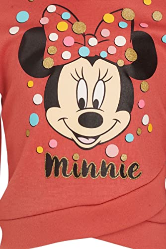 Image of Disney Minnie Mouse Fleece Pullover Crossover Hoodie and Leggings Outfit Set Infant to Big Kid Sizes (12 Months - 14-16)