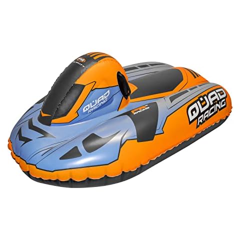CocoNut Outdoor- 50” Inflatable Snowmobile Sled- Quad Racing Heavy Duty Snow Sled with Sturdy Handles for Kids, Teens and Adults-Cold Resistant Toboggan -Lightweight Tube for Boys and Girls Cover