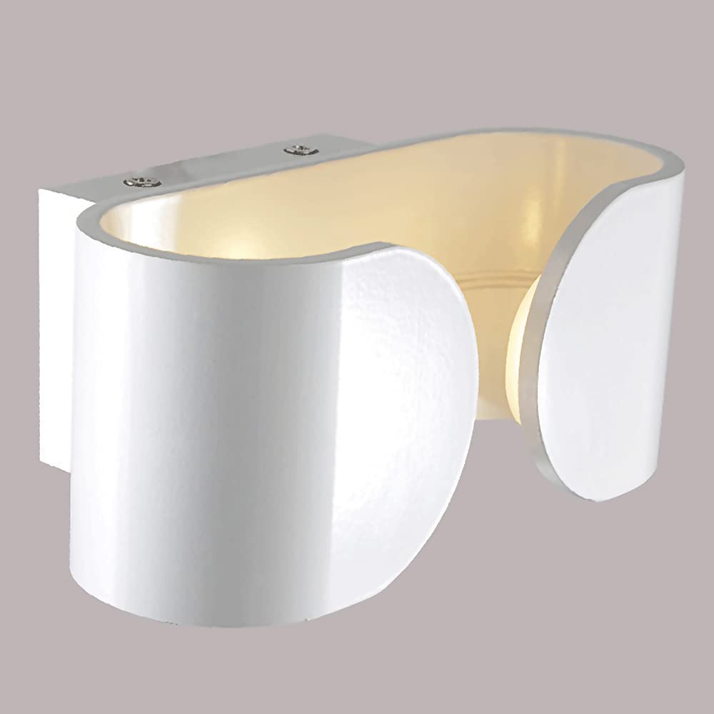 Lámpara de pared LED blanca de aluminio aplique geométrico moderno y foco decorativo de pasillo