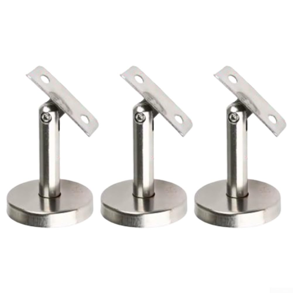 Soportes de soporte para pasamanos, 3 soportes de columna ajustables móviles, soporte de pasamanos de acero inoxidable 304, para escaleras seguras (80 mm-A)