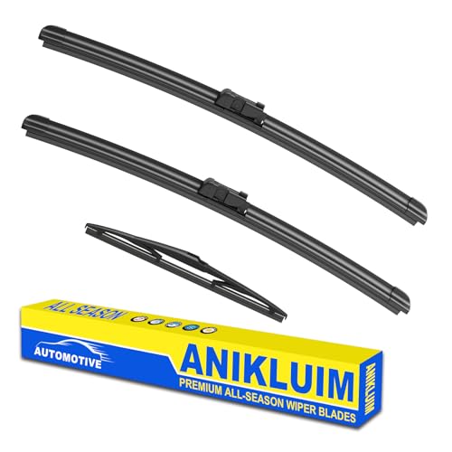 ANIKLUIM® 28"+24" Wiper Blades with 10" Rear Wiper Blade Set Replacement for 2017 2018 2019 Chevrolet Cruze Windshield Wipers Original Factory Quality (Pack of 3) by ANIKLUIM - Used condition - US$7.11