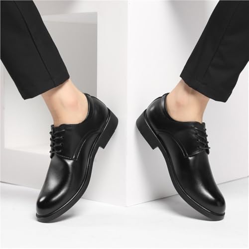 Men's Black Oxford Shoes Wingtip Formal Lace-Up Dress Professional for Wedding & Business2
