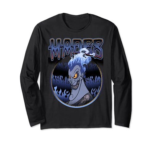 T-shirt Disney Hercules Hades manches longues coton imprimé bleu