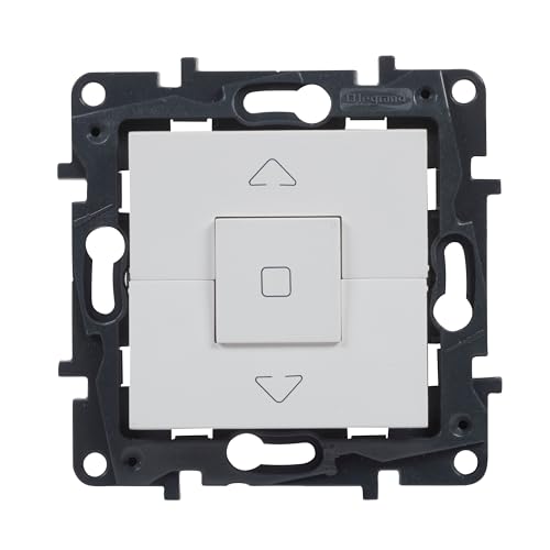 Legrand 398244 Interrupteur pour volets roulants 6AX pour installation encastrée Gamme Niloé Step Blanc