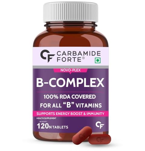 23% OFF on Carbamide Forte Vitamin B12 Complex Tablets - 100% RDA for B Vitamins with B1, B2, B3, B5, B6, B9 & Vitamin B12 | Vitamin B12 Supplements for Men & Women - 120 Vegetarian Tablets 23% OFF on Carbamide Forte Vitamin B12 Complex Tablets - 100% RDA for B Vitamins with B1, B2, B3, B5, B6, B9 & Vitamin B12 | Vitamin B12 Supplements for Men & Women - 120 Vegetarian Tablets