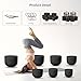 RYAN DVAN 7-12 Inch Set of 7 Pcs Black Color Quartz Crystal Singing Bowl Chakra Set with Free 2 pcs Carrying Case