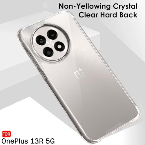 Image of TheGiftKart Crystal Clear Back Cover Case for OnePlus 13R 5G | Shock Proof 360 Protection | Hard Clear Back Cover Case for OnePlus 13R 5G (PC & TPU, Transparent Bumper)