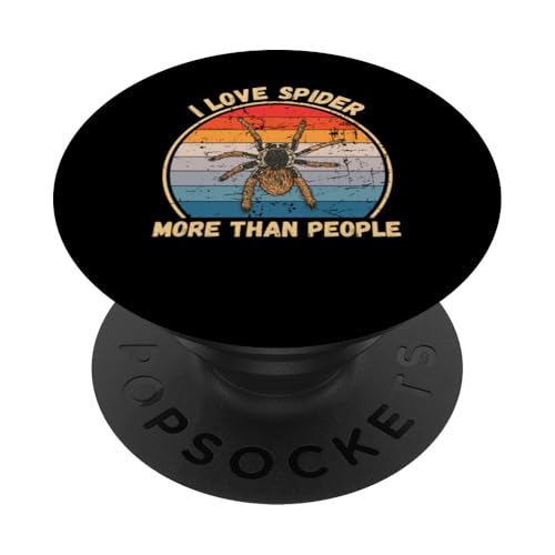 Vintage Amo a Spider más que a la gente, Spider Animals PopSockets PopGrip Intercambiable