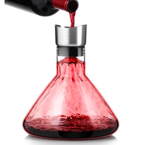 Glastal Rotwein Dekanter mit Weinbelüfter, Tropffreier Weinkaraffe, Wein Decanter mit Filtern, Wein Geschenke für Schwiegereltern und Weinliebhaber 1600ml (Volle Kapazität) Glastal Rotwein Dekanter mit Weinbelüfter, Tropffreier Weinkaraffe, Wein Decanter mit Filtern, Wein Geschenke für Schwiegereltern und Weinliebhaber 1600ml (Volle Kapazität)