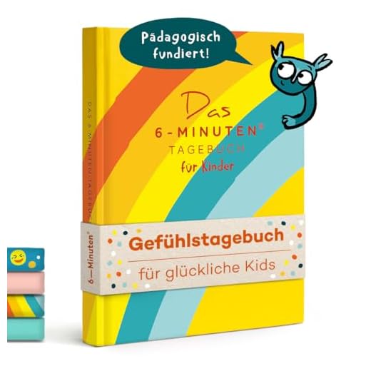 Das 6-Minuten Tagebuch für Kinder | Tagebuch für Mädchen & Jungen | Für ein positives Mindset, mehr Selbstbewusstsein, Resilienz & Achtsamkeit | Das ideale Geschenk für Kinder (gelb)