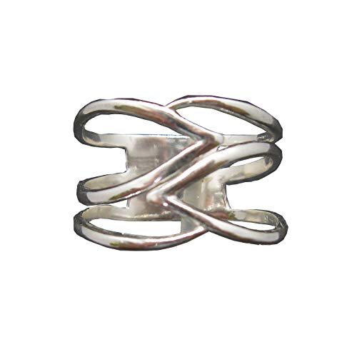 Bague argent sterling 925 solide R002057 anneau élégant poinçonné