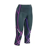 CW-X Women's 3/4 Stabilyx Tights, Black/Purple Gradation, Small