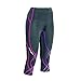 CW-X Women's 3/4 Stabilyx Tights, Black/Purple Gradation, Small