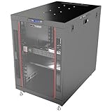 15U Server Rack Cabinet 35 Inch Deep – Locking 19 Inch Network Rack Enclosure, Premium Series with Cooling Fans, Thermostat LCD, PDU and Shelf