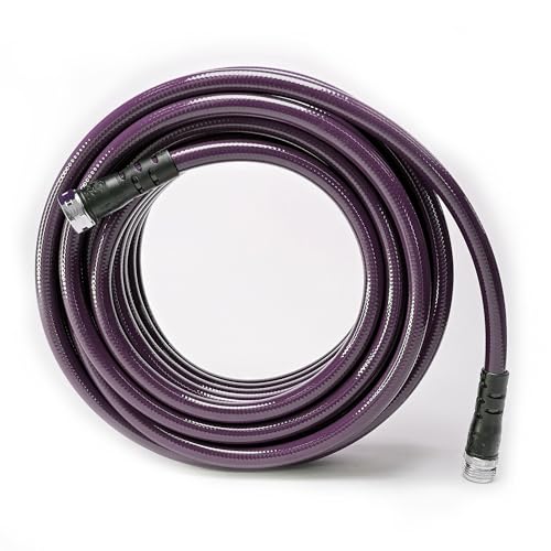 Water Right Polyurethane Garden Hose | 50 Foot | Made in USA | Slim & Lightweight | 1/2 Inner Diameter | Drinking Water Safe | Lead BPA & Phthalate-Free | Eggplant | 300 PSI Burst Pressure