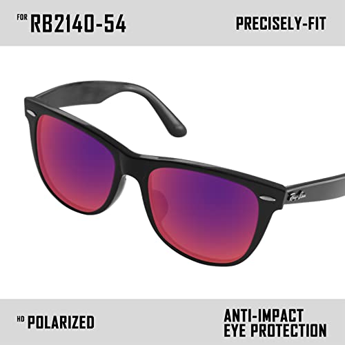 Image of TRUSHELLPolarized Replacement Lenses for Ray-Ban Wayfarer RB2140 54mm Sunglass Midnight Sun - Polarized