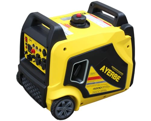 AY-4500 KT Générateur Inverter à essence 4000 W avec démarrage électrique silencieux 65 dB pour usage professionnel et électronique sensible Maestro...
