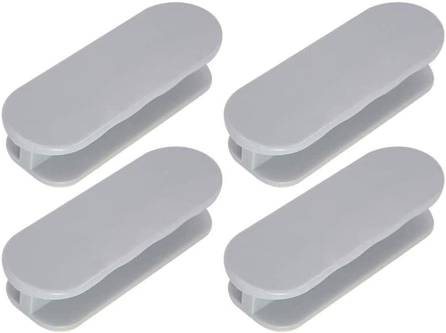 KPNG Self-Stick Instant Cabinet Drawer-Humanity Handle Helper Auxiliary for Kitchen Cabinet Knobs Drawer Window Sliding Door-Wardrobe Self-Stick Push Pull Helper Stick-on Handles (Grey, Pack of - 4)