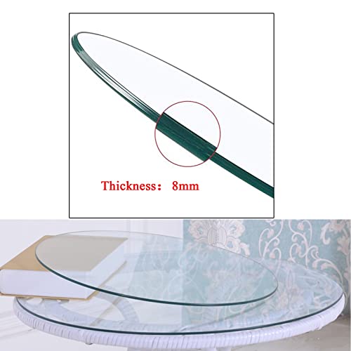 Dessus de table en verre rond à la finition brillante d'exception