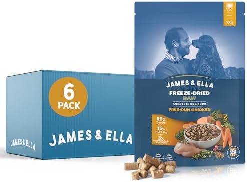 James & Ella Complete Freeze-Dried Raw Dog Food, Free Run Chicken...