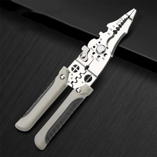 Image of Multifunction Wire Stripper and Cutter Plier, Wire Crimping Tool, Cable Cutter, Wire Stripping Plier, Multipurpose Electrician Tool for Cutting, Stripping, Crimping and Gripping Wires(all in one)