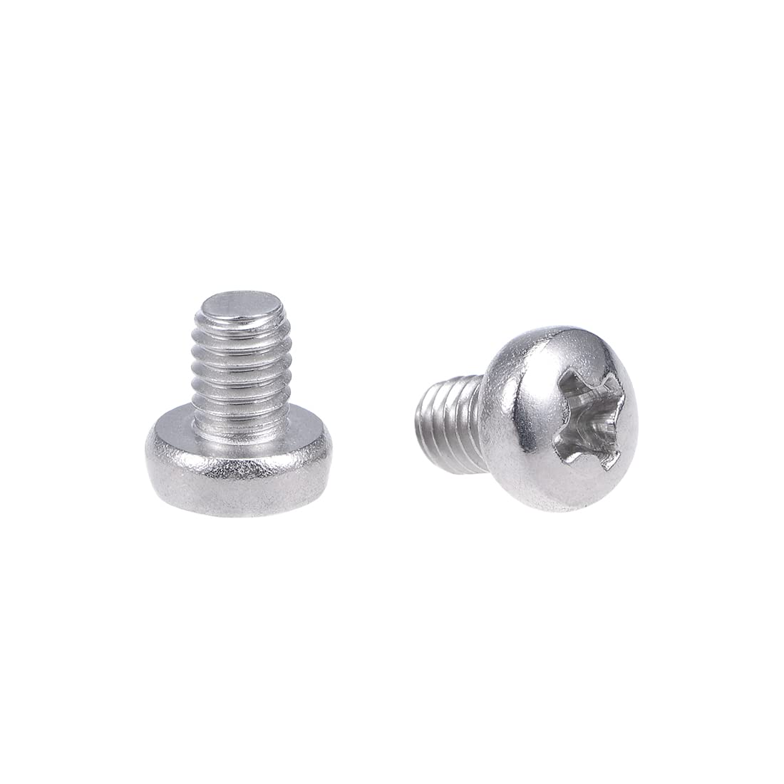 uxcell M3x4mm Machine Screws Pan Phillips Cross Head Screw 304 Stainless Steel Fasteners Bolts 30Pcs