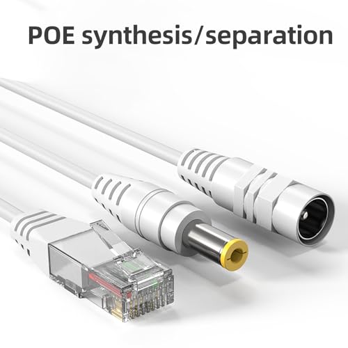 Conversion Passive Injectors and Splitter for Cameras Ethernet Extender Implementation Passive PoE Injector Kit miniatura 4
