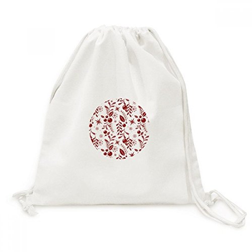 Sac à cordon Noël blanc rouge compact pour éviter les bagages lourds en voyage