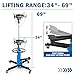 EASYBERG 1320 lbs Hydraulic Transmission Jack, 0.6 Ton 2-Stage High Lift Telescopic Transmission Jack with 35