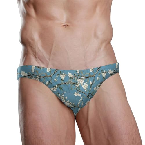 Boho Bohemian Flower Swim Briefs for Men Swimsuit Bikini Swimwear S A1113472