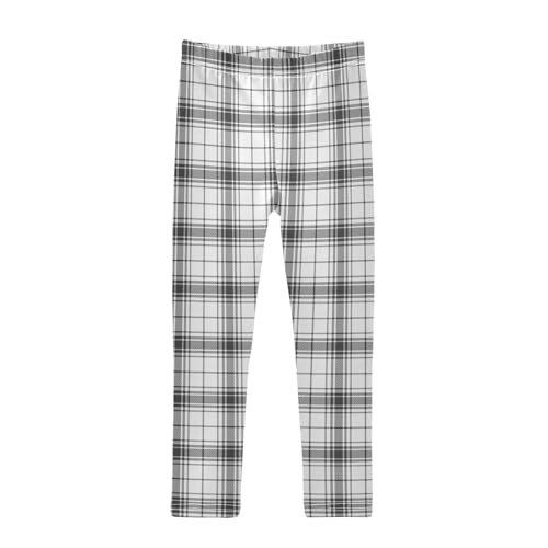 Leggings for Girls Chic Black Check Plaid Dance Pants Tights Trousers Casual Yoga Pants Girls Athletic Pants, 4T
