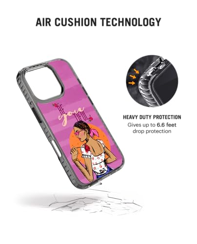 Image of DailyObjects Be You Tiful Stride 2.0 Magnetic Case Cover Compatible with iPhone 16 Pro Max | Wireless Charging Slim Back Cover | 2 Layer Edge Protection & Shockproof