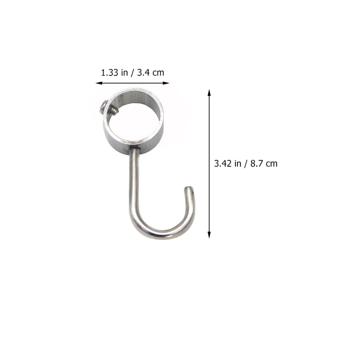PACKOVE 10pezzi Ganci in Acciaio Inossidabile per Tubo Appendiabiti Armadio Ganci Resistenti e Facili da Installare per Cucina Bagno e Camera Design Moderno e Superficie Liscia