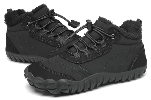 SAGUARO Botas de Nieve Niño Barefoot Zapatillas Niña Cómodas y Abrigadas Antideslizante Botas de Invierno Gr.27