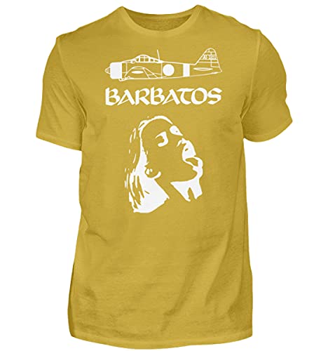 T-Shirt Barbatos Rocking Metal Homme Jaune aux Finitions Soignées Taille M
