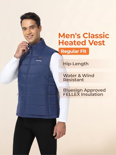 Chaleco Calefactable Hombre ORORO Batería Ropa Térmica Ligera 6