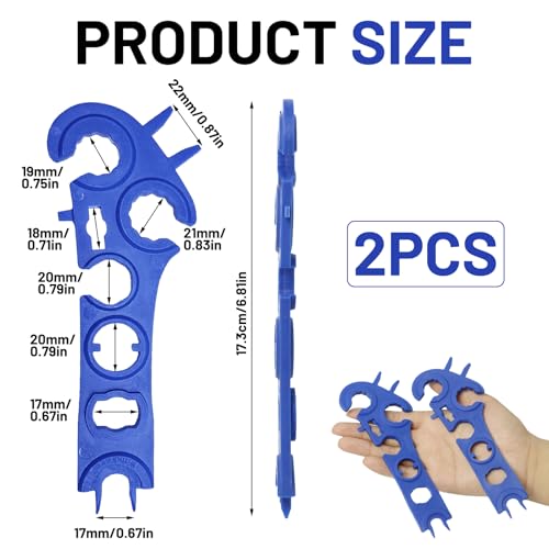 1 Paar Solar Schraubenschlüssel, 8-in-1 Solar Disconnect Schraubenschlüssel für Alle Modelle Solar Stecker, MC4 Stecker Werkzeug für Solarstecker Wartung
