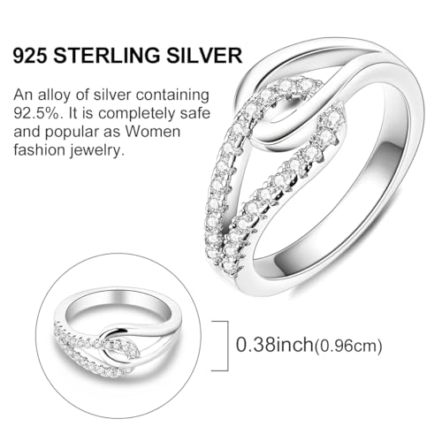 Bague infini femme en argent 925 Hapour le cadeau de promesse idéal avec nœud celtique - 3